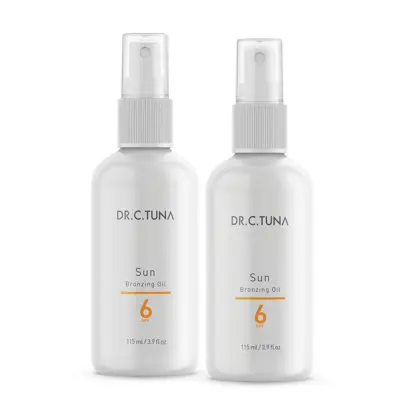 image of SET 2/1 SUN 6 SPF BRONZING OIL 115ML  DR C TUNA
