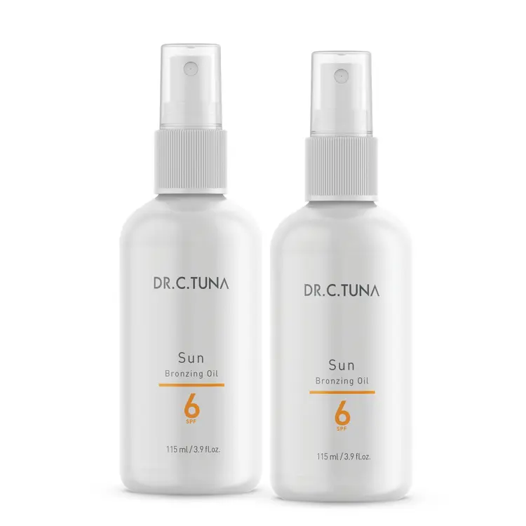 image of SET 2/1 SUN 6 SPF BRONZING OIL 115ML  DR C TUNA