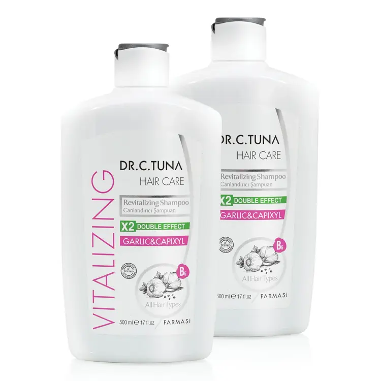 image of SET 2/1 GARLIC EXTRACT SHAMPOO 500 ML DR C TUNA VITALIZING